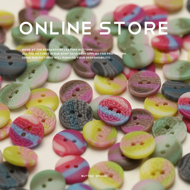 莫森 两眼圈花树脂纽扣甜酷风衬衫衬衣服饰扣百搭针织开衫扣子