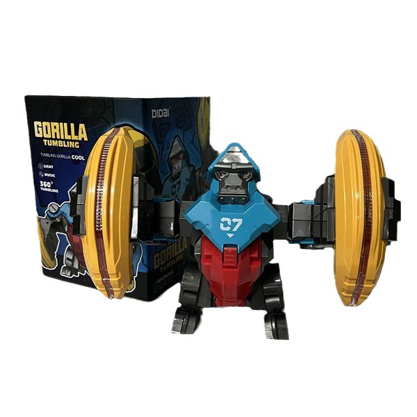 Tiktok truco eléctrico volteo gorila juguete eléctrico robot música luz niños Regalo De vacaciones transfronterizo