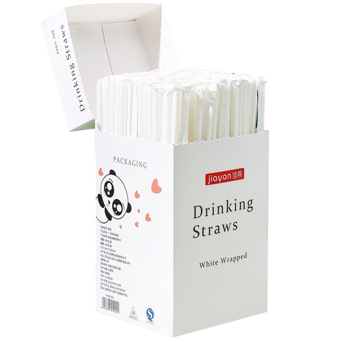 Single-use, individually wrapped straws—perfect for pregnant women, children, postpartum mothers, and babies enjoying pearl milk tea with curved tips.