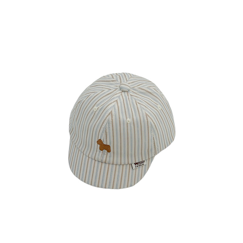 Sombrero de bebé coreano primavera y otoño delgado sombrero de pato a rayas de pony sombrero de béisbol infantil sombrero de protección solar