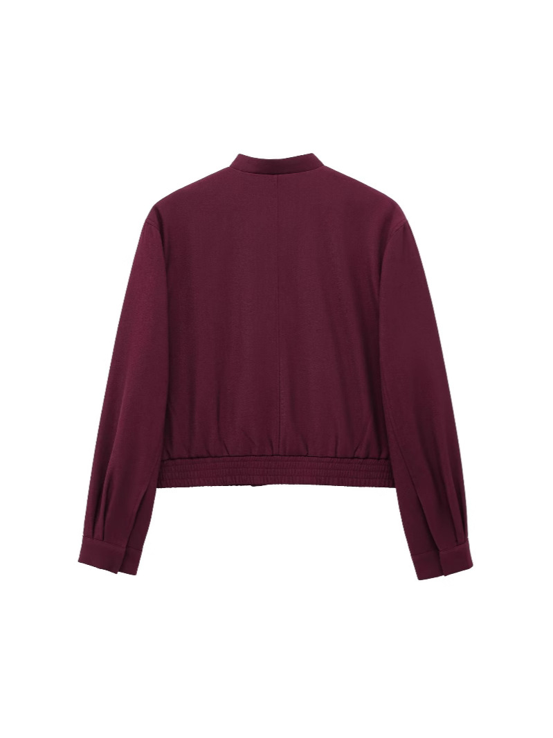 Cross-border Women's 2025 Spring and Autumn New European and American Fashion Vertical Collar Aviator Jacket Coat Top Women's 3736042