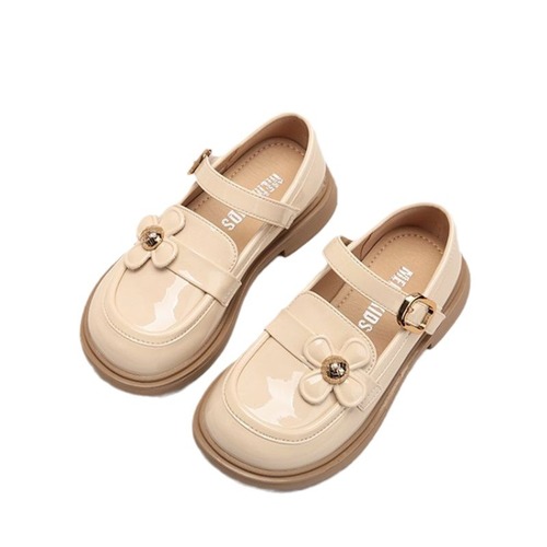 Children's Princess Shoes Leather Shoes Spring and Autumn Children's Single Shoes Soft Sole British Style Black Student Girl Loafers