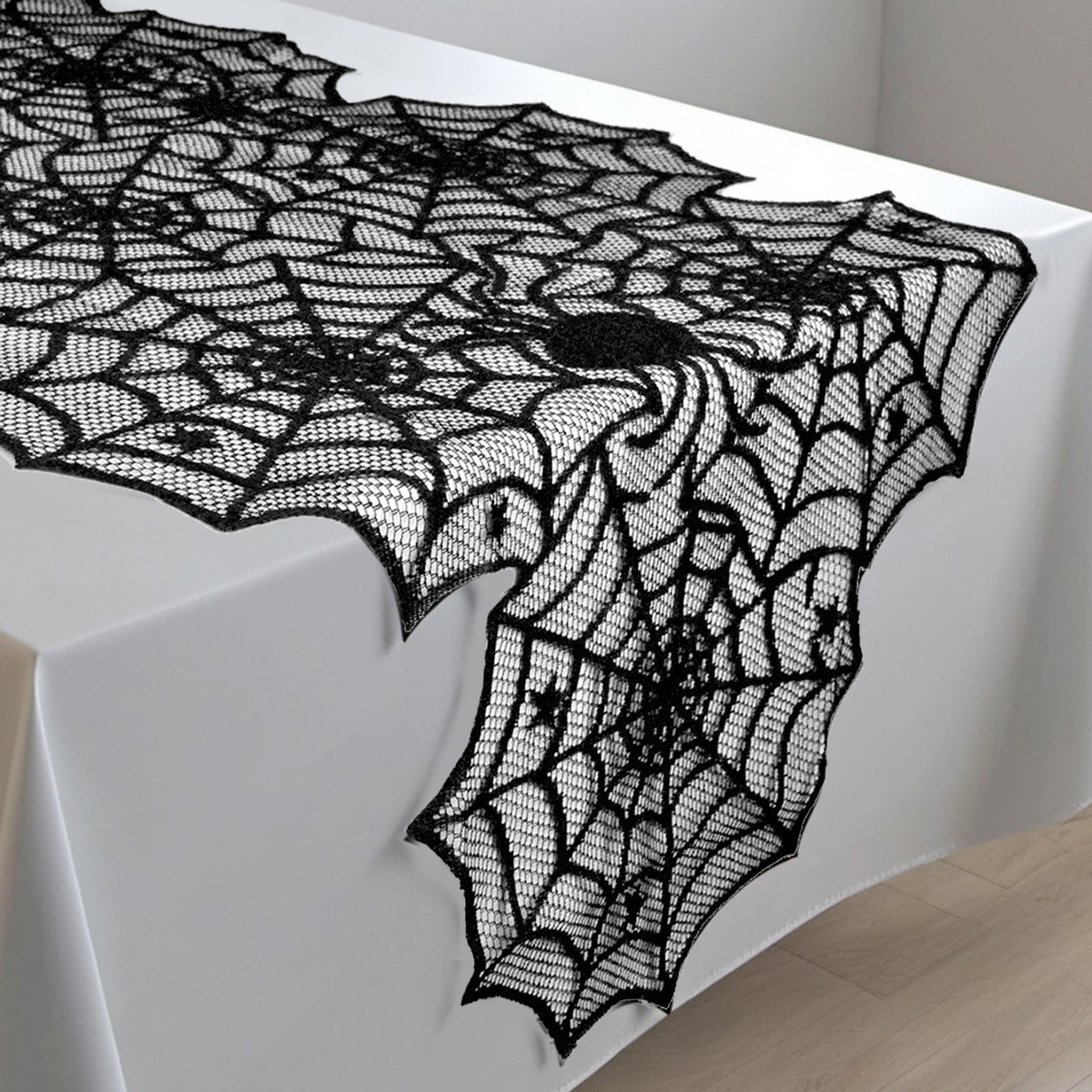 Transfronterizo Qimao negro encaje tabla bandera Amazon SHEIN tabla de Halloween tabla bandera TEMU en stock