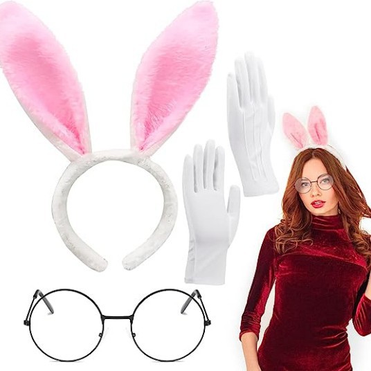 Disfraces de Pascua Conejo tocado diadema accesorios para el cabello pequeño conejo blanco hebilla de cabeza niños conejita de Pascua abrazadera para el cabello