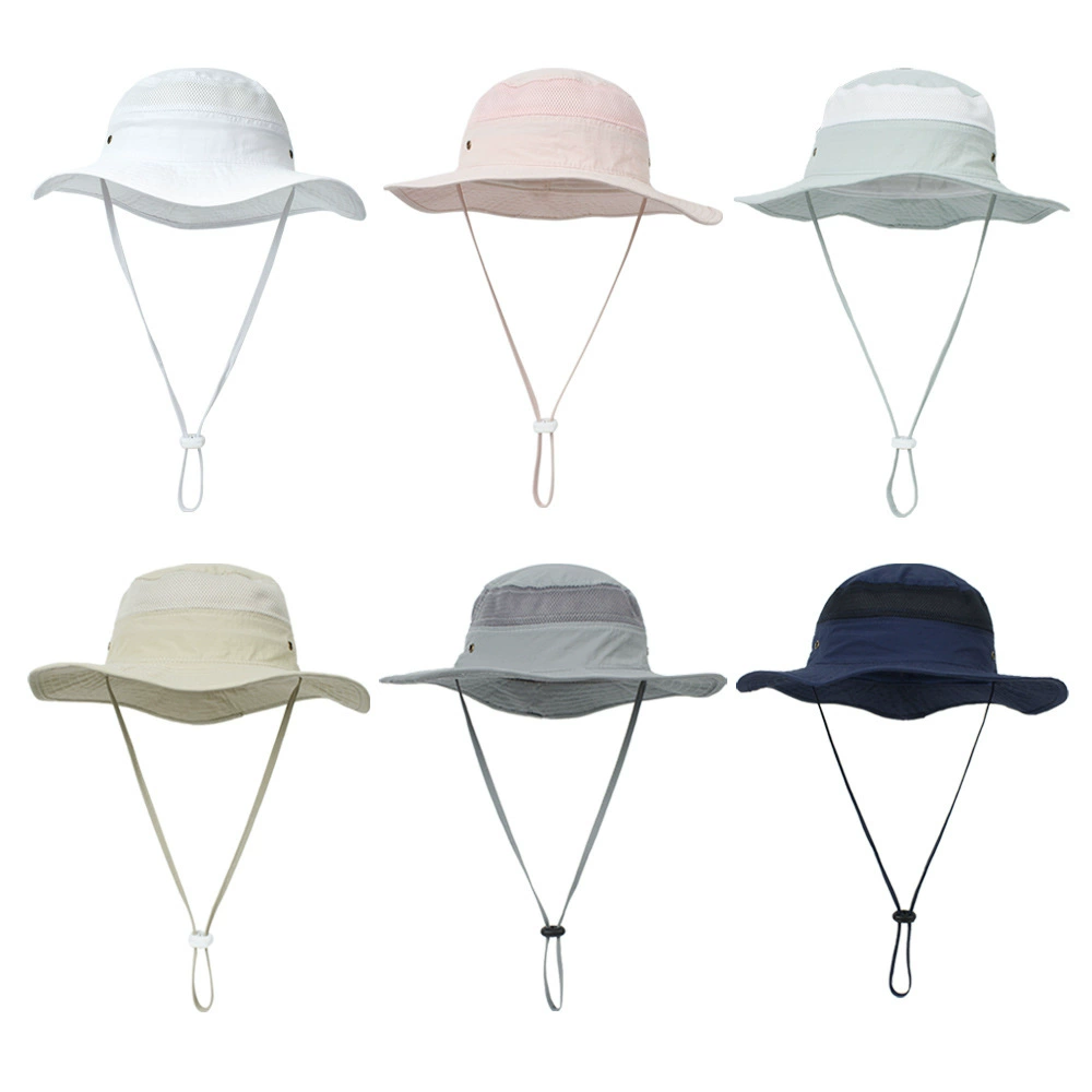 2021 Summer Boonie Bucket Hats For Kids Fisherman Hats With Wide Brim Sun Fishing Bucket Hat Breathable mesh polyester quick cut baby essential 