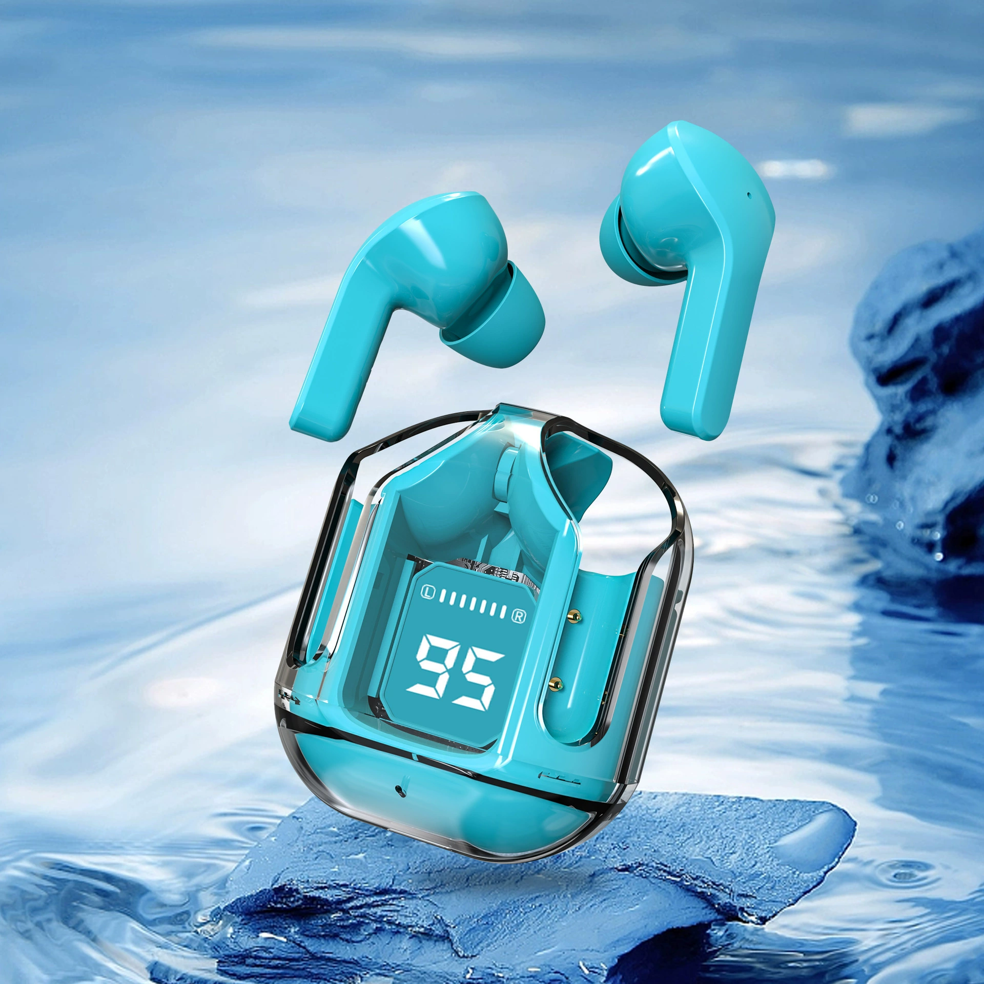 Bluetooth TWS наушники Air31 Air39 HK3 T2, прозрачный футляр с цифровым дисплеем, 13 мм драйверы