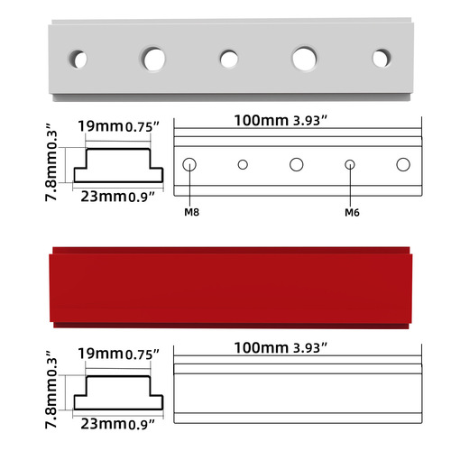 100MM woodworking chute slide aluminum alloy slide block engraving table saw electric circular saw workbench DIY modification