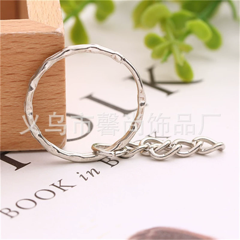 Внешний диаметр 25 мм тисненый брелок металлическое кольцо для ключей тисненый брелок для ключей цепочка для ключей оптом