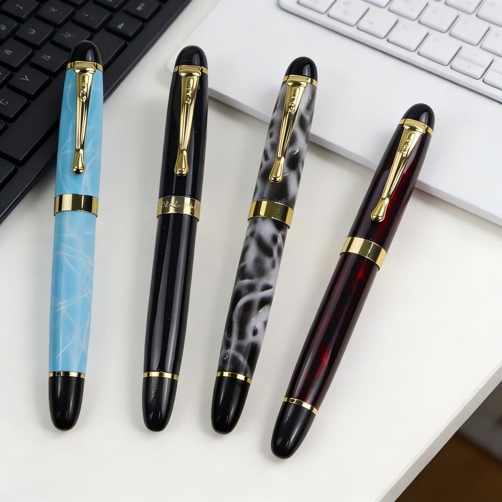 Manufacturer wholesale 450 calligraphy fountain pen, marble pattern pen, metal signature pen, business water-based pen, ice flower gel pen