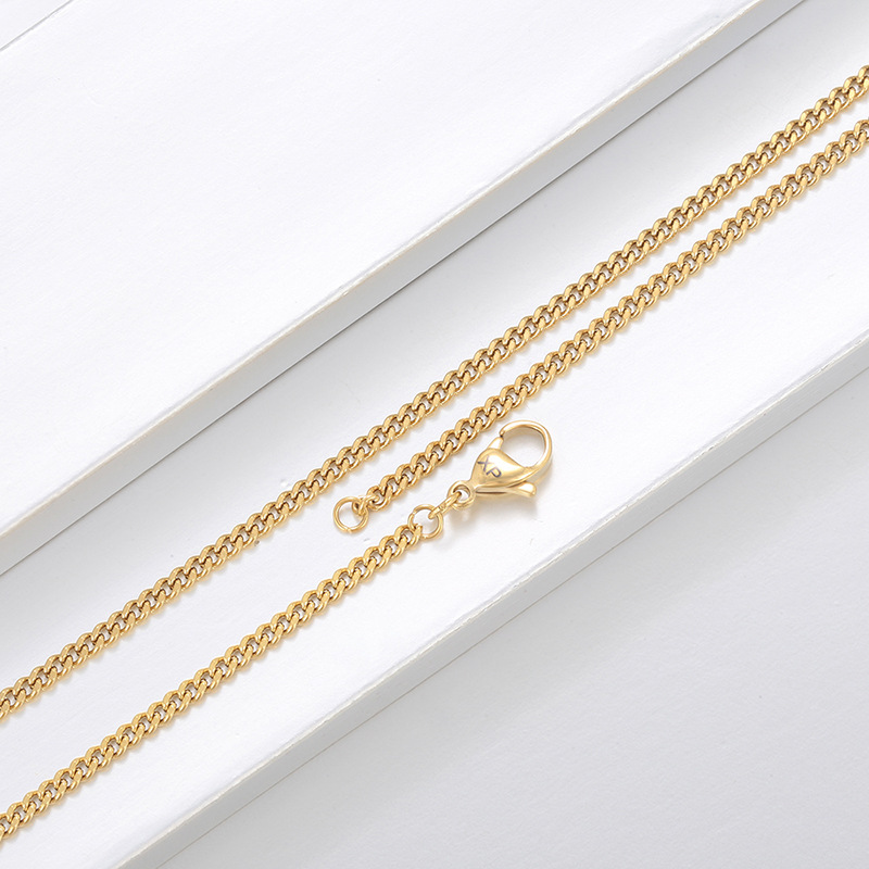 Xuping moda clásica cadena de acero inoxidable cadenas transfronterizas europeas y estadounidenses fácil de montar accesorios de collar de langosta al por mayor