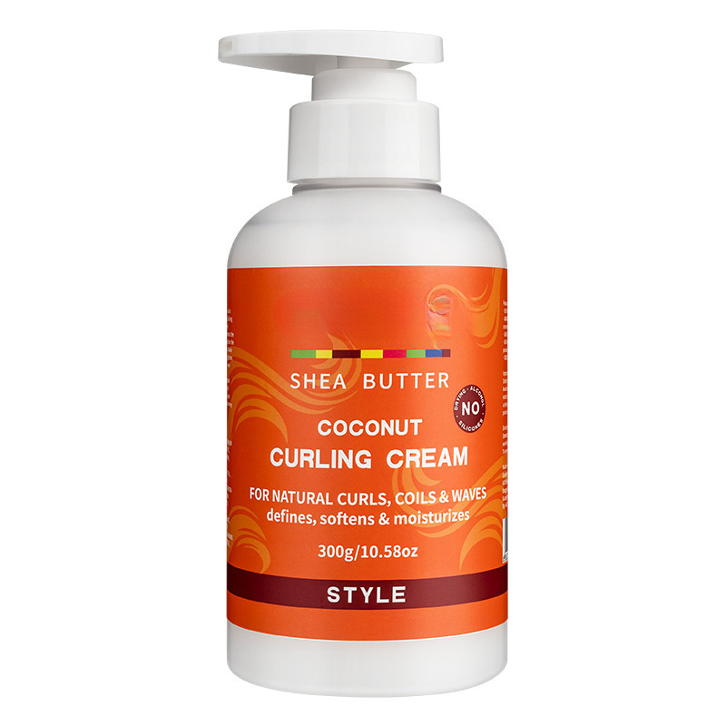 Transfronterizo rollo protector elastina mantequilla de shea curl crema de curl humectante resiliente reparación de curl etiqueta personalizada