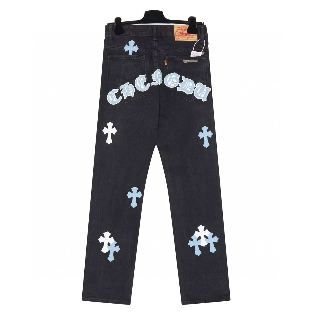 Джинсы из денима для любимой, с вышивкой, oversize, оптовая продажа