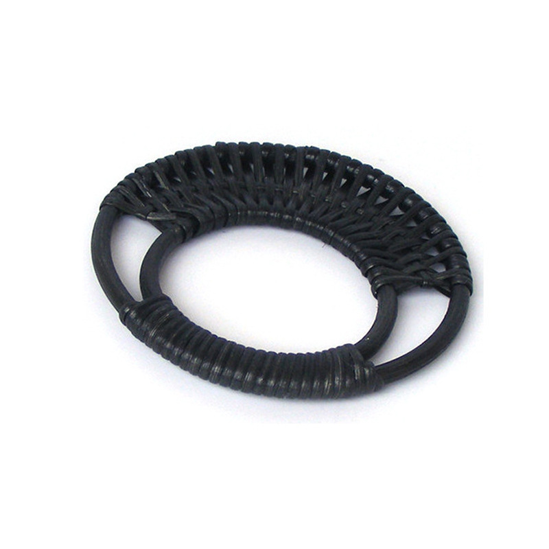 Manija Doble de Ratán/Bambú — Accesorio para Bolsos y Carteras