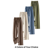 B 71607 Linen high-waist wide-leg pants ��������������ȿ�