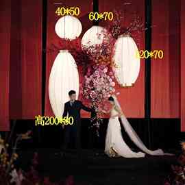 灯笼铁艺架子婚礼布置包布灯笼骨架婚庆道具红色甜品桌包布装饰