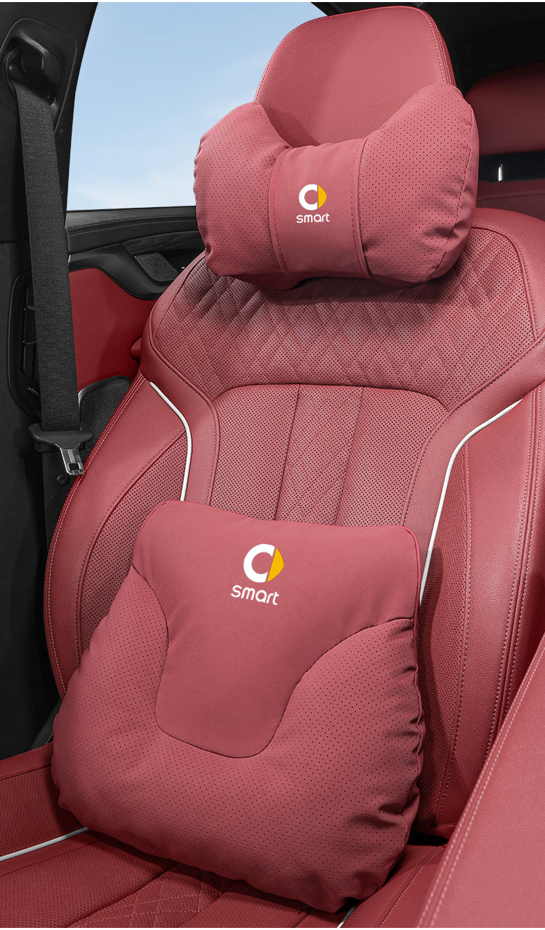 Suitable for Smart Car Headrest No. 1, No. 3, No. 5 Neck Pillow, Waist Back Cushion, Car Interior Decoration Supplies