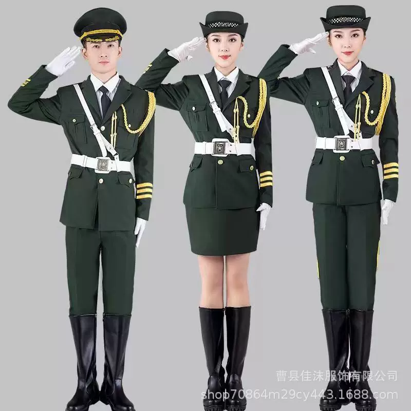 仪仗队护旗手衣服礼服服装成人学生国旗班升旗手军乐团演出服