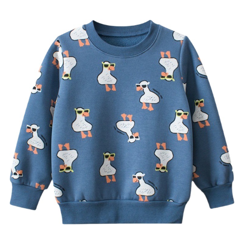 27 niños ropa de estilo coreano para niños Otoño e Invierno suéter para niños jersey de niño con forro polar cuello redondo ropa de bebé entrega de una pieza