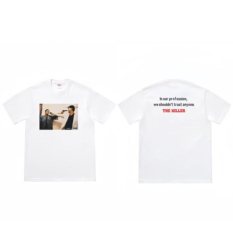 クロスボーダーファッションとトレンディなシュプリームレタープリントラウンドネック半袖ユニセックスストリートファッションTシャツドロップシッピング|undefined