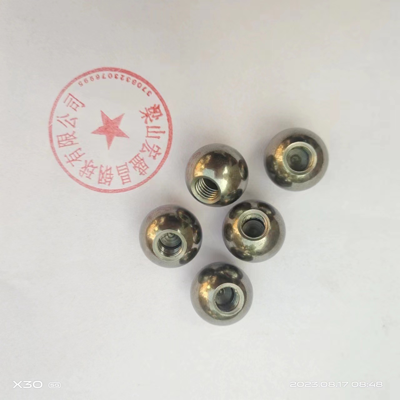 钢球带孔不锈钢钢珠304材质钻孔螺纹攻牙钢球半孔盲孔m5m6m8m10