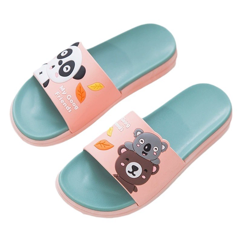 Домашние тапочки Four Seasons женские милый трехмерный медведь, супер толстый мягкий пластиковый низ, Нескользящие сандалии оптом