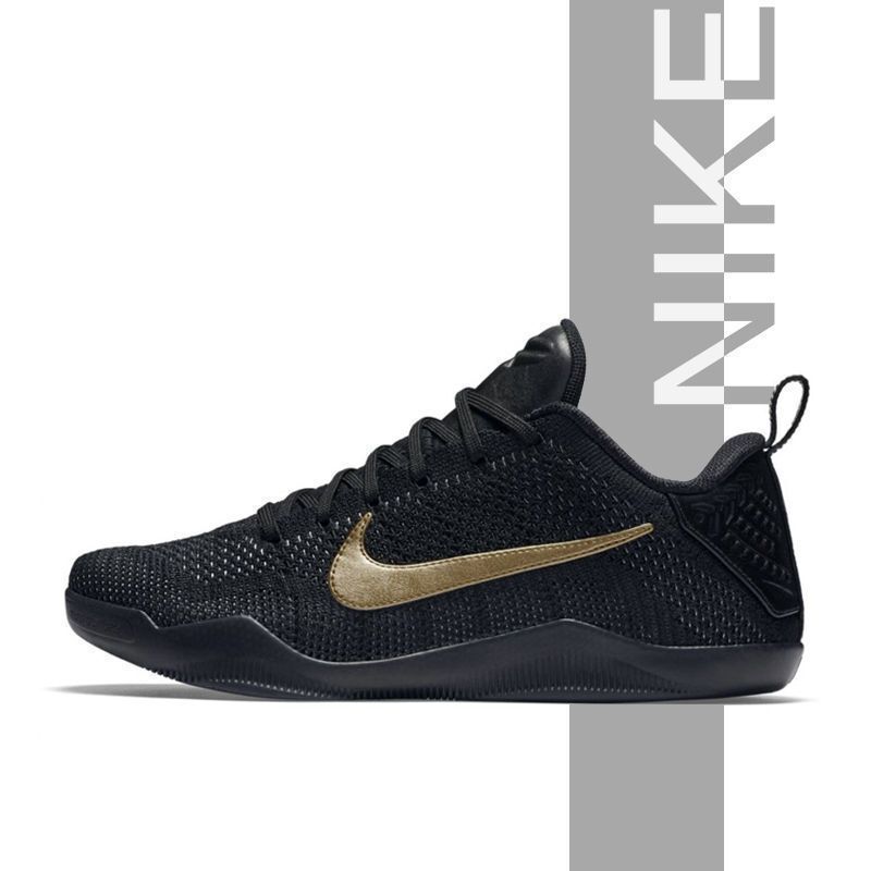Men's Shoes Kobe 11 Ftb Kobe 11Th Generation Black Mamba Black Gold Post-War Combat Boots Basketball Shoes 822675
