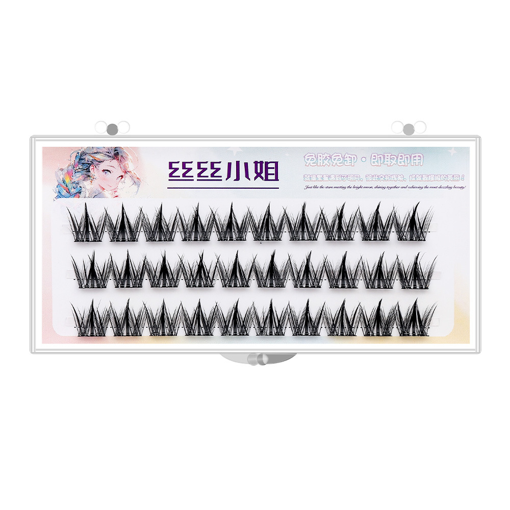 Pestañas postizas sin pegamento Girasol Su Daji visón terciopelo pequeña llama natural al por mayor simulación cómics pestañas postizas gruesas