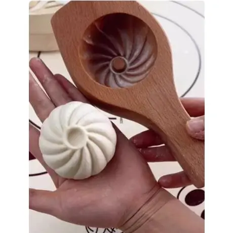 Bag steamed stuffed bun artifact new kitchen handmade noodle bag steamed stuffed bun mold small steamed stuffed bun bean bag pastry wooden grinding tool
