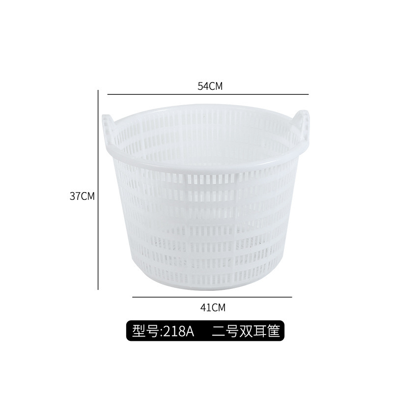 Cesta de transporte de frutas y verduras acuáticas redondeada de sandía de plástico gruesa y ampliación de la cesta de verduras de doble oreja recolección marco de almacenamiento