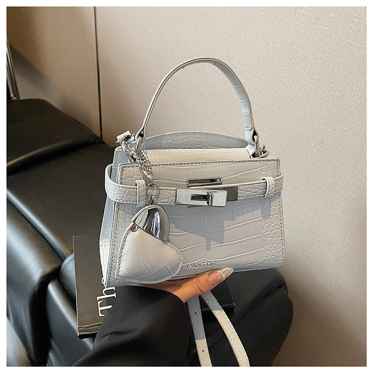 Bolso de mano de alta gama para mujer 2025 nuevo estilo retro patrón de cocodrilo Kelly bolso de mensajero de un solo hombro casual simple