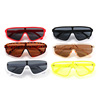 Black neon sunglasses, fashionable glasses for adults, sun protection cream, 2023, European style, UF-protection