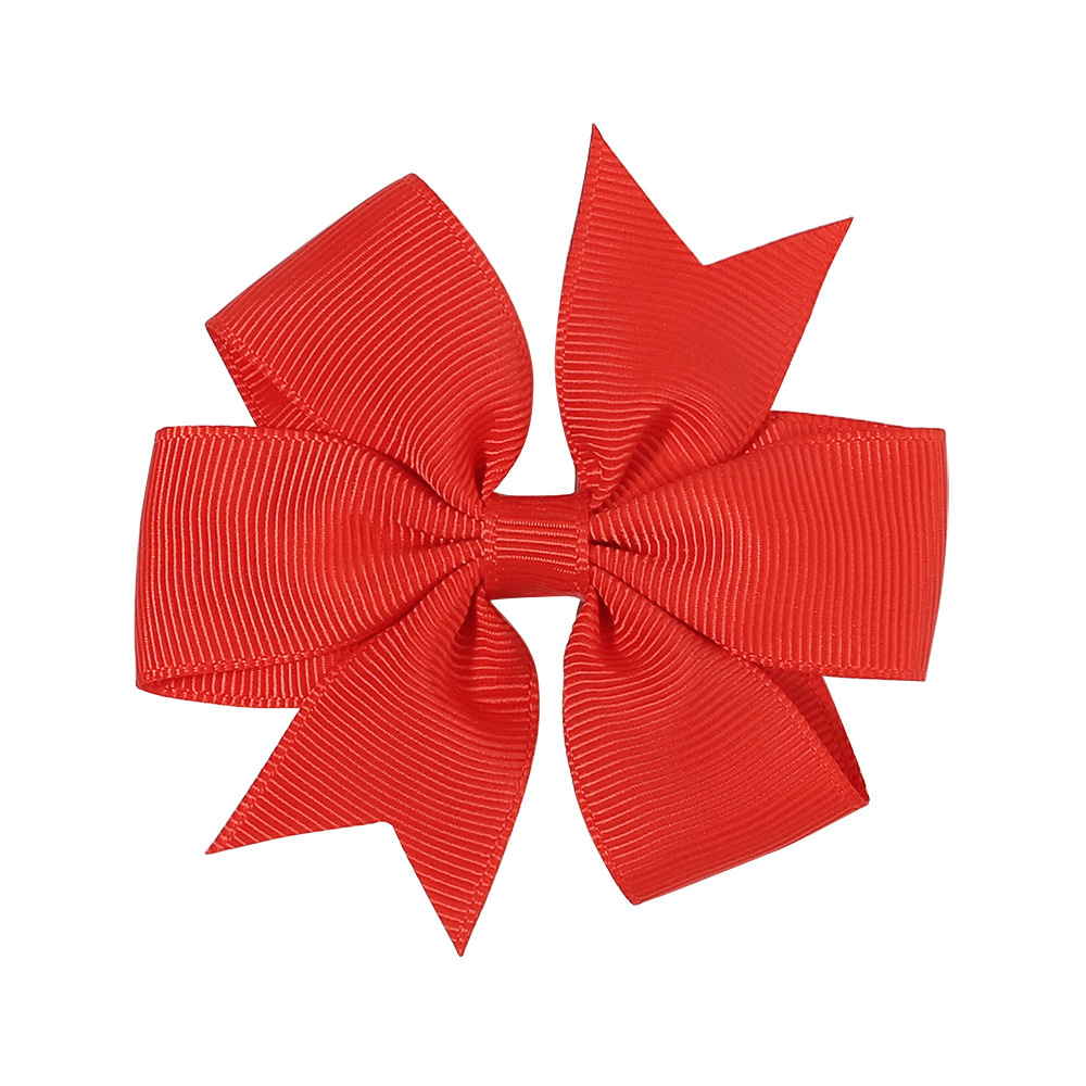 Transfronterizos Europa y América Amazon hecha a mano burbuja de flores para niños cola de golondrina en V ribbed cinta arco clip para el pelo image 18