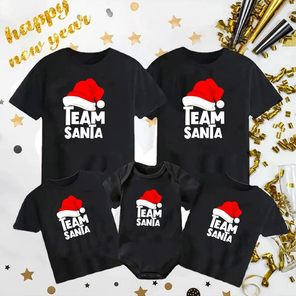 (Christmas T-shirt 1120) Black