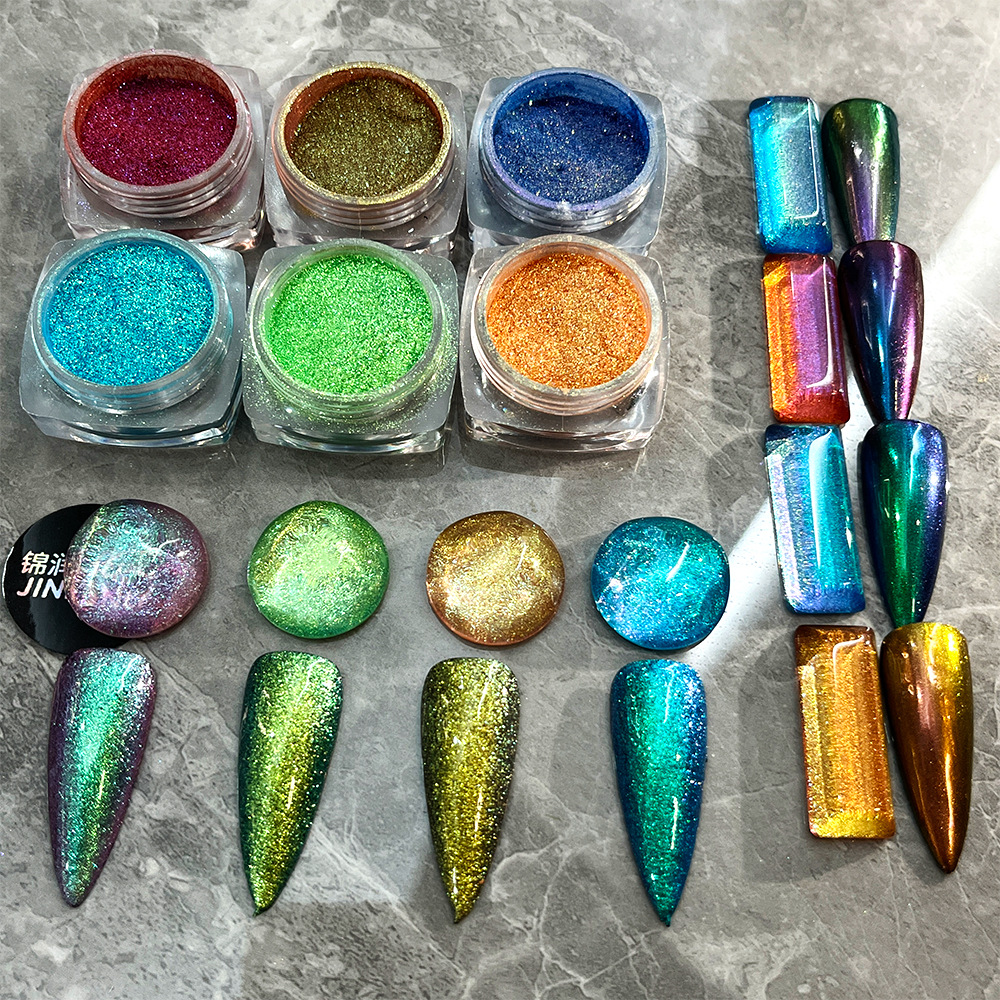 光学色粉高亮度变色龙颜料  化妆品美甲 珠光粉货源厂家