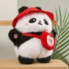 Hooded Backpack Panda-Red Flat Buckle-12cm