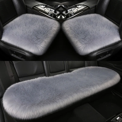 Wool pad Single-Piece Seat Car Seat Cushion - light-gray-standard-version