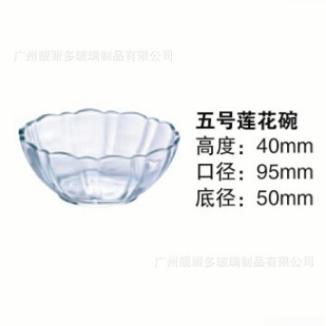 Tazón de ensalada de alto valor facial Tazón de vidrio transparente Tazón de ensalada doméstico Tazón de frutas de microondas Tazón de frutas multi-especificación rentable