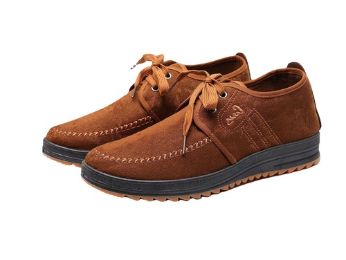 Old Beijing Cotton Shoes Spring and Summer Cowhide Sole Work Shoes for Middle-Aged and Elderly Men, Soft Sole Men's Casual Shoes, Breathable Canvas, Wholesale from Street Stalls