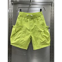 夏季新款工装短裤男彩色潮流宽松纯色沙滩裤痞帅外穿大口袋五分裤