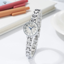 歌迪新款女士时尚小盘小众石英手表一件代发学生简约防水钢带手表