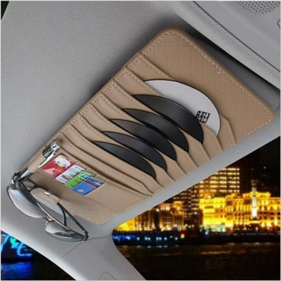Car sun visor CD holder, Multimediya və saxlama aksesuarları - beige