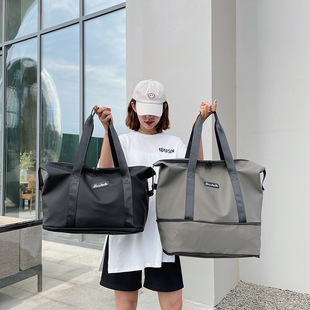 Short-distance Travel Bag Large Capacity Portable Portable Portable Sports Fitness Bag Extensible Luggage Bag Dry and Wet Separate Storage Bag