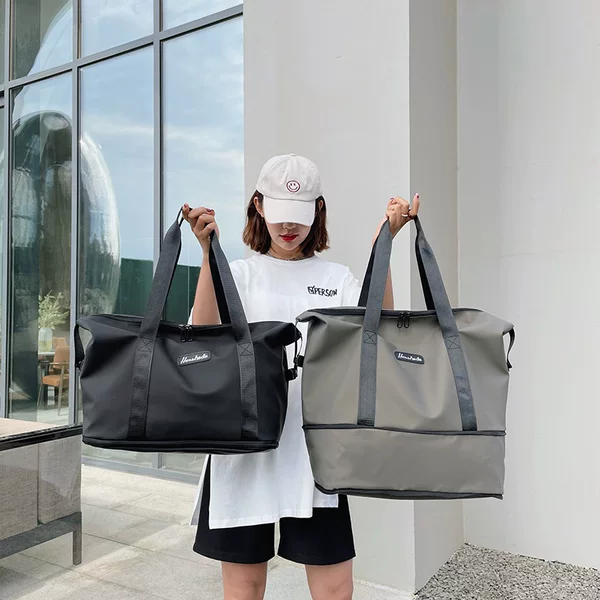 Short-distance Travel Bag Large Capacity Portable Portable Portable Sports Fitness Bag Extensible Luggage Bag Dry and Wet Separate Storage Bag
