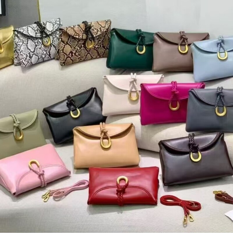 Cross-border B Liberta Envelope Bag Shu Qi Same-style High-grade Cowhide Clutch Bag Underarm Bag Single-shoulder Crossbody Bag for Women