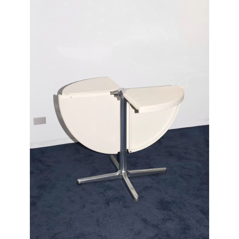 Second-Hand Vintage Foldableable Multi-Functional Round Table Designer Semi-Circular Dining Table Home Small Apartment Coffee Table