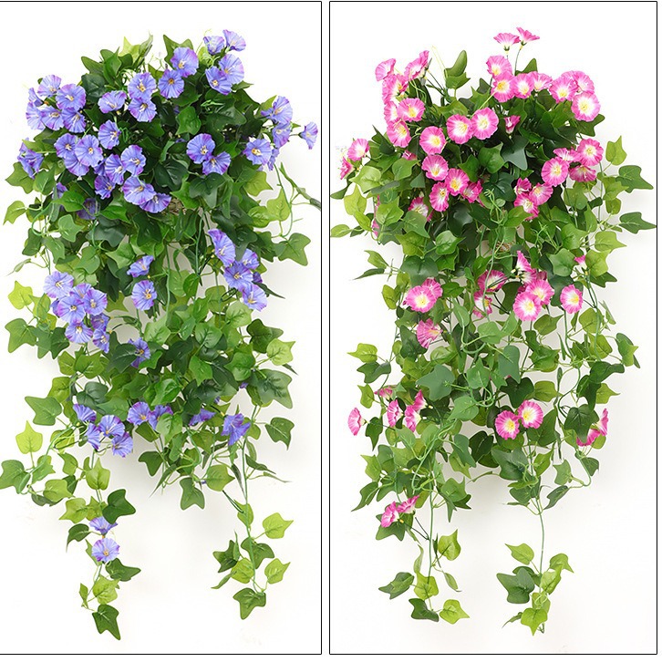 Artificial Morning Glory Climbing Fake Vine Spider Plant Hanging Orchid Wall Hanging Trumpet Vine Plant Decor Wholesale