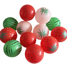 水果气球12寸加厚草莓水果气球儿童玩具夏日绿色西瓜皮西瓜籽气球