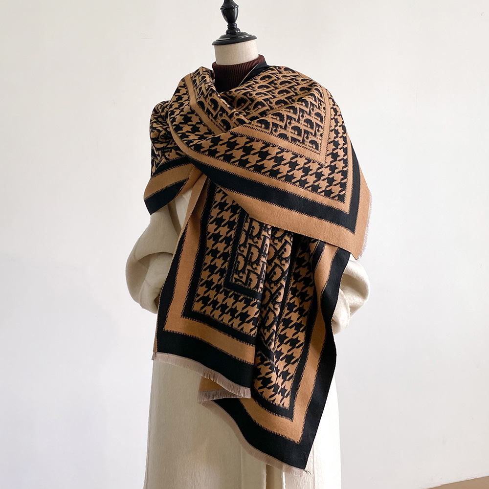Nuevo paisaje Jacquard imita bufandas de cachemir para mujeres con aire acondicionado sala de chal de otoño y invierno grueso calentamiento largo babillo transfronterizo