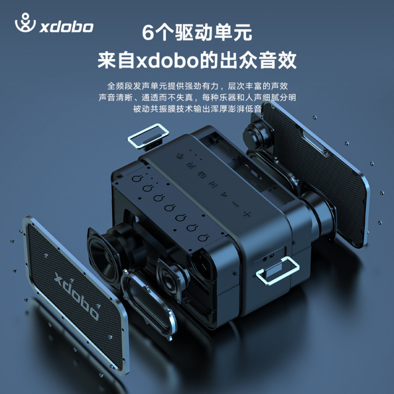 XDOBO Xidobao 1983 MAX Bluetooth スピーカー屋外 120 ワットハイパワーポータブルサブウーファー防水スピーカー|undefined