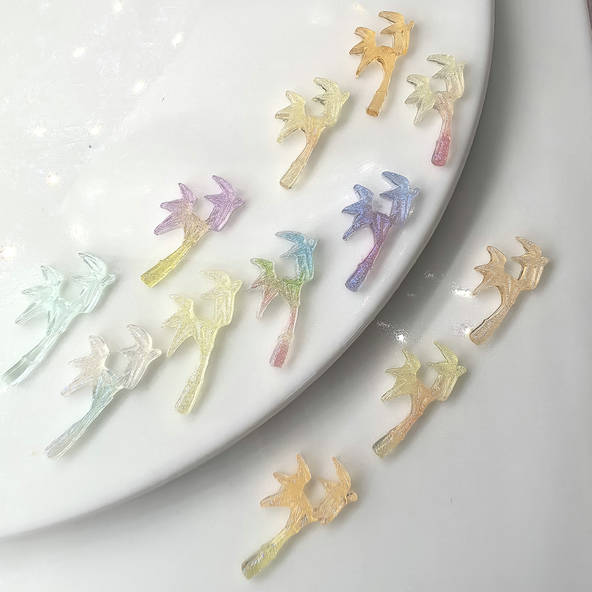 网红竹子美甲饰品批发冰透仿真竹子树脂配件diy手机壳指甲装饰